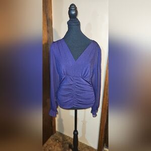 Brannan long-sleeve purple blouse Medium